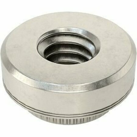 BSC PREFERRED 18-8 Stainless Steel Press-Fit Nut for Soft Metal and Plastic 8-32 Thread Size, 25PK 94648A340